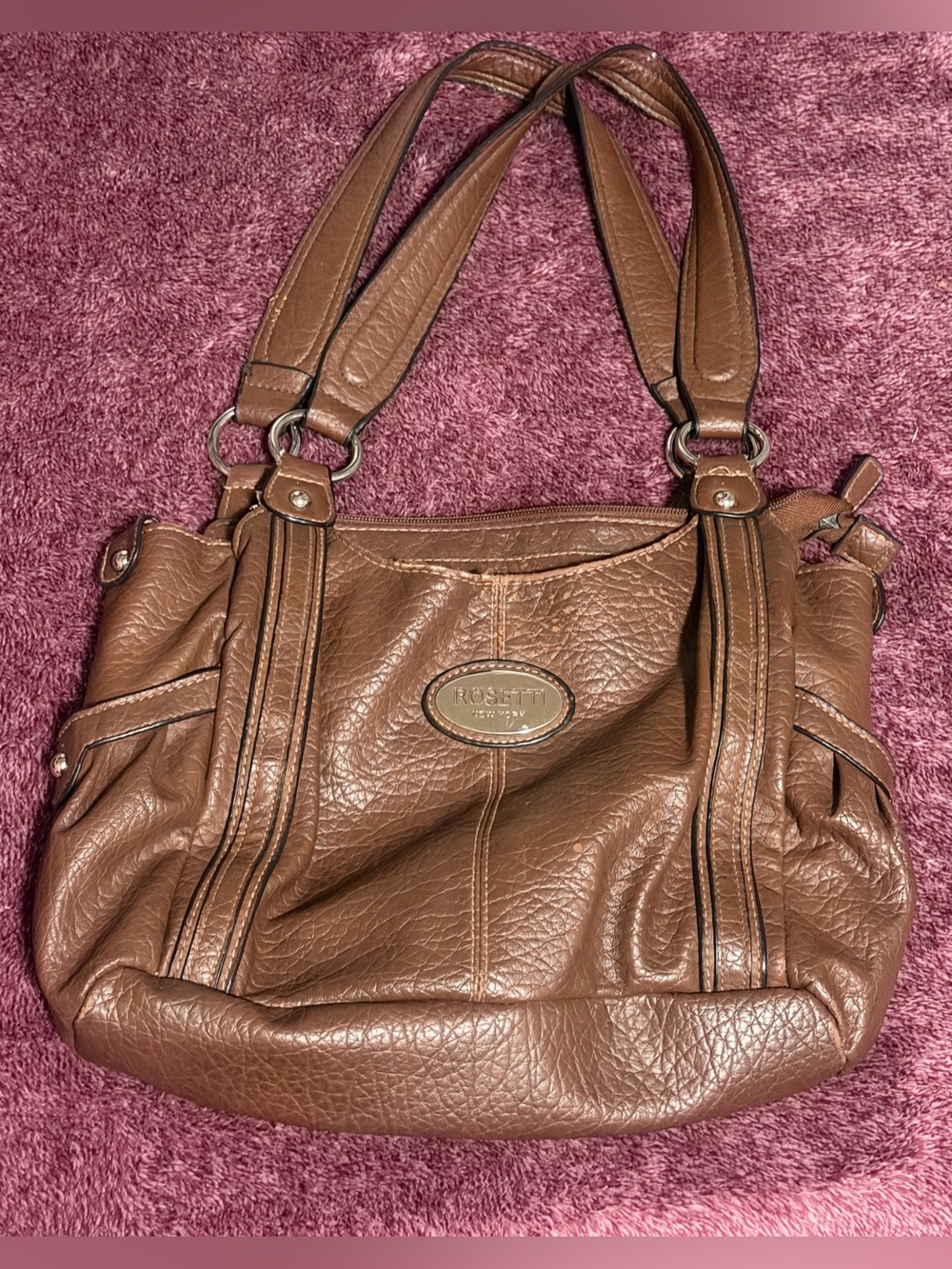 Rosetti Brown Leather Shoulder Bag